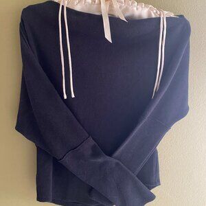 "We The Free" Navy Pullover with Asymmetrical Neckline